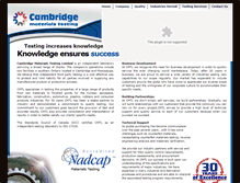 Tablet Screenshot of cambridgematerials.com